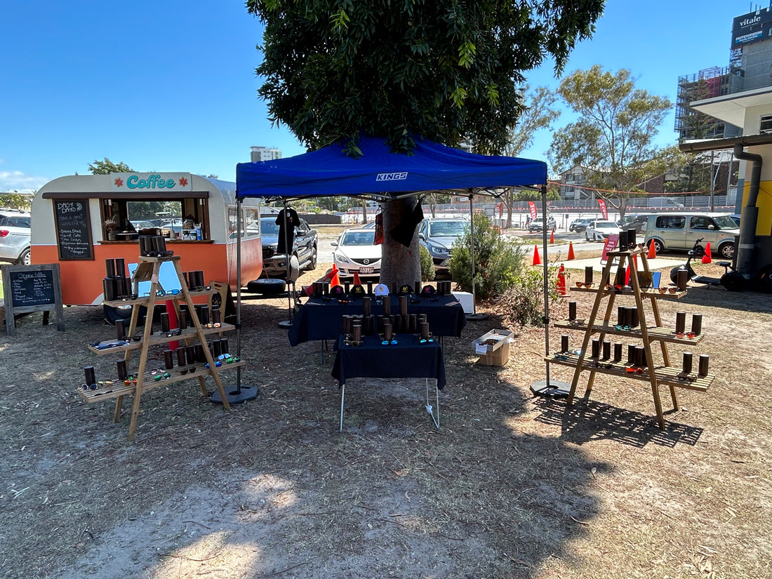 FFA Burleigh Market farmers market sunglasses hand made wooden sunglasses. Come check it out!